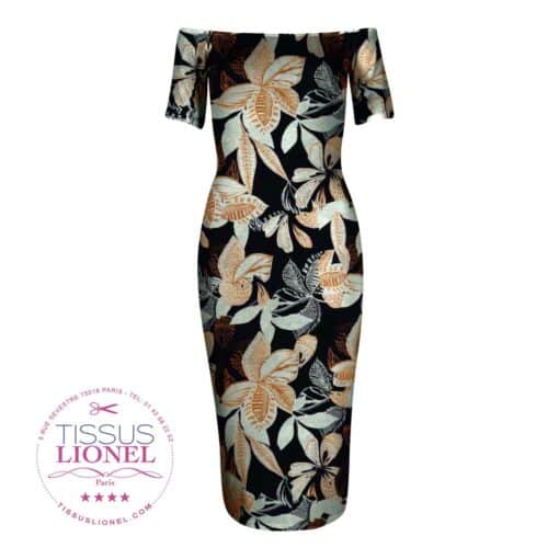 Lycra imprimé fleurs des tropiques – Image 2