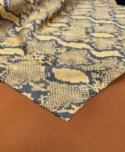 Suédine imprimé serpent jaune