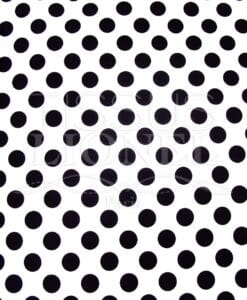 POLYCOTON IMPRIMÉ FOND BLANC GROS POIS NOIR