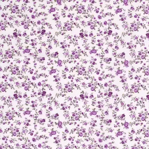 Tissu popeline de coton fleuris 10