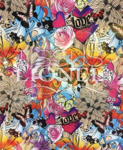 Lycra résille tatouage butterfly