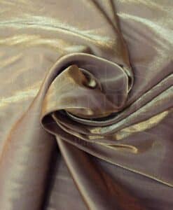 Satin changeante marron or