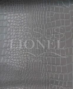 Simili Cuir crocodile 1 gris
