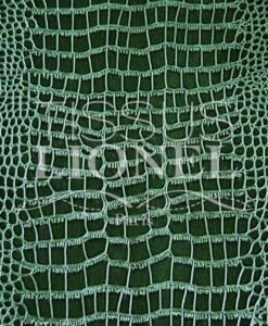Simili Cuir crocodile 1 vert militaire