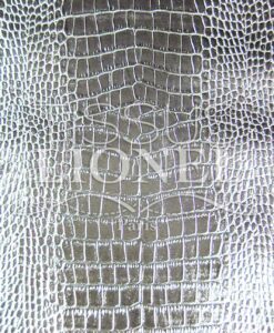 Simili Cuir crocodile 2 argent