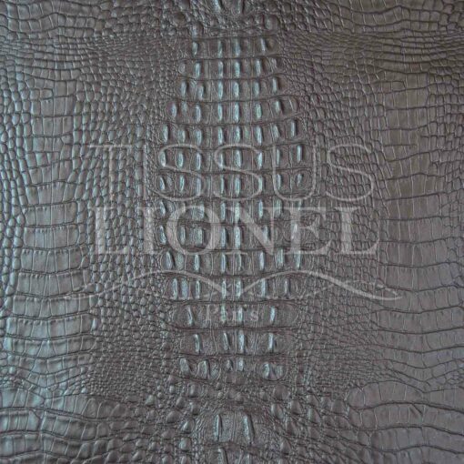 Simili Cuir crocodile 2 marron