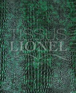 Simili Cuir crocodile 2 vert et noir