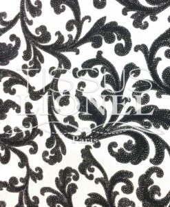 TULLE PAILLETÉ NOIR ET ARGENT