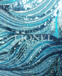 TULLE SPLENDIDE SERIE 3 PAILLETE TURQUOISE