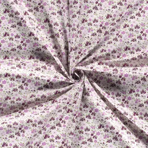 Tissu popeline de coton fleuris 10