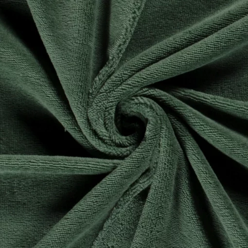 Tissu éponge bambou hydrophile vert sapin