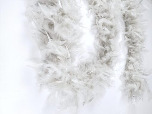 Boa simple en plumes 2 mètres blanc