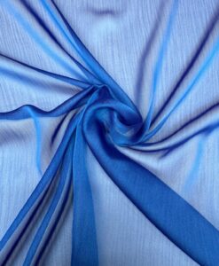 MOUSSELINE CHANGEANTE DEUX FILES BLEU ROYAL