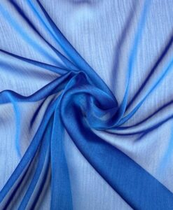 MOUSSELINE CHANGEANTE DEUX FILES BLEU ROYAL