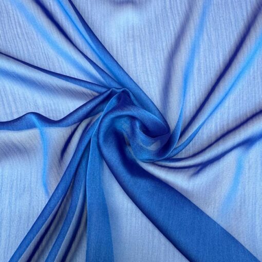 MOUSSELINE CHANGEANTE DEUX FILES BLEU ROYAL