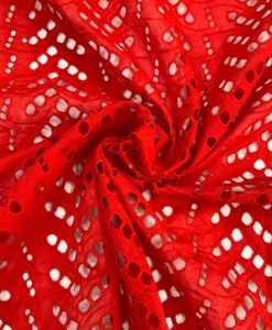 Broderie anglaise amélia rouge