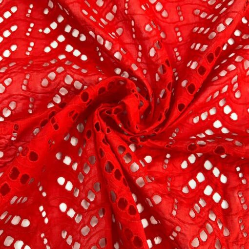 Broderie anglaise amélia rouge