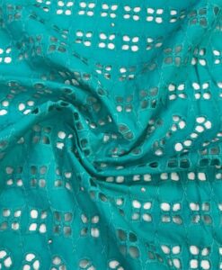 Broderie anglaise émeraude