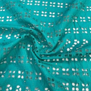 Broderie anglaise émeraude