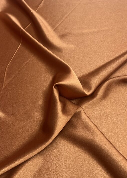 Crêpe envers satin bronze