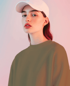 Alternative view of Tissu sweat molleton polaire camel