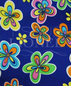 carnaval fleurs colorés sur fond bleu