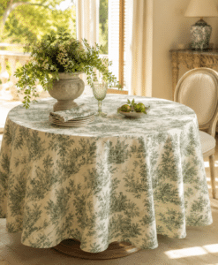 Alternative view of Toile de jouy grande largeur 280cm vert sauge