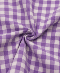 coton imprimé vichy violet
