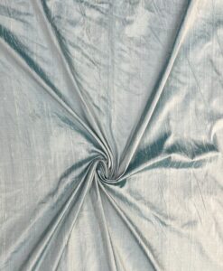Tissu soie shantung ciel et argent