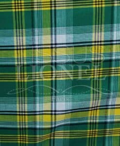 Tissu Madras écossais Gaufré - Coupon 100x100 Cm, Multicolore, Pour Vêtements