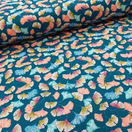 Tissu coton imprimé aphrodite emmeraude