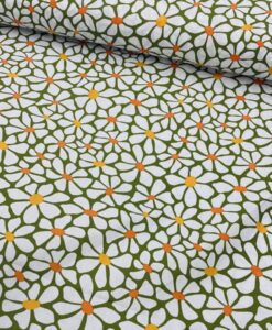Tissu coton imprimé april kaki