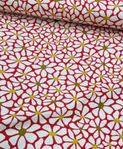Tissu coton imprimé april rouge
