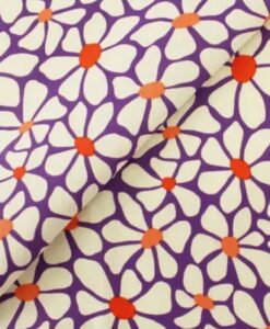 Tissu coton imprimé april violet
