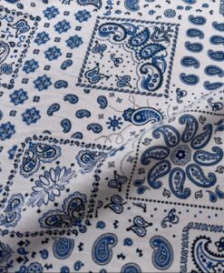 Alternative view of Coton imprimé bandana bleu et blanc