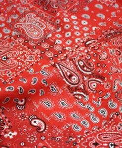 Coton imprimé bandana rouge