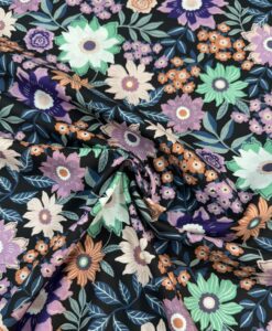 Coton imprimé bouquet de nuit étoilée