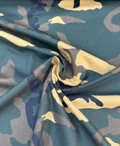 Coton imprimé camouflage