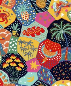 Tissu coton imprimé janeiro exotique
