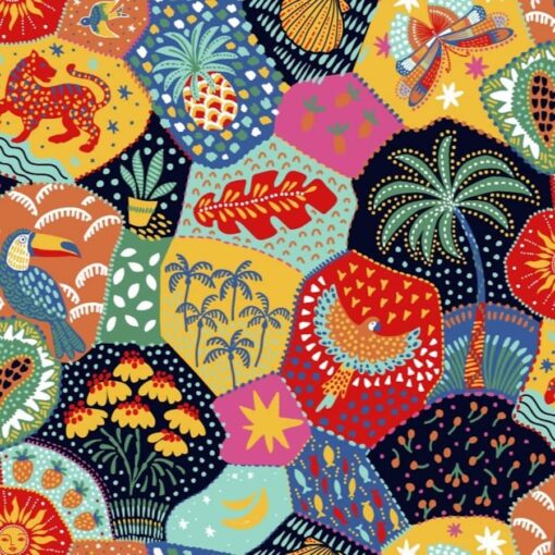 Tissu coton imprimé janeiro exotique