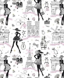 Tissu coton imprimé la parisienne