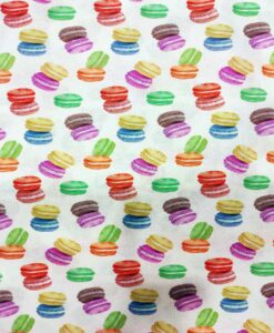 Coton imprimé macaron
