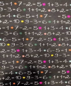 Coton imprimé mathématique