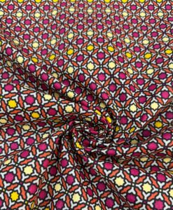 Coton imprimé mosaïque éclatante