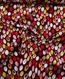 Coton imprimé ruby rouge bordeaux