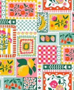 Tissu coton imprimé smoothie patchwork