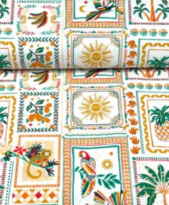 Coton imprimé tropical