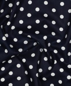Alternative view of Coton pois blanc fond marine
