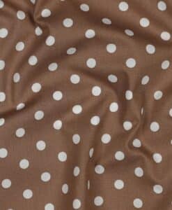 Alternative view of Coton pois blanc fond mocha