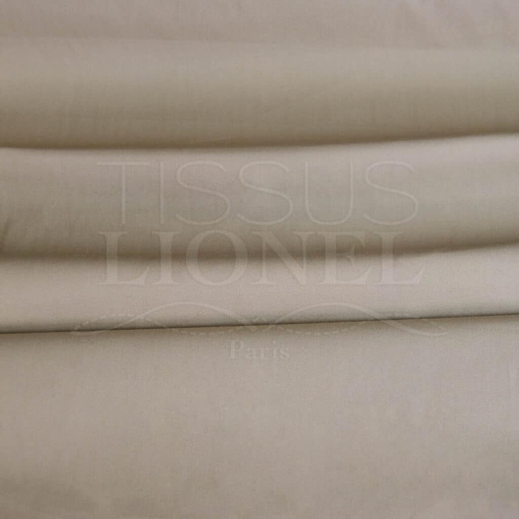Coupon De Tissu Coton Beige 125 Cm X 290 Cm - 100% Coton Grand Teint, Pour Vêtement Ou Ameublement